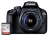 Canon EOS Rebel T100 DSLR Camera with EF-S 18-55mm f/3.5-5.6 III Lens, 18MP APS-C CMOS Sensor, Built-in Wi-Fi, Optical Viewfinder, Impressive Images & Full HD Videos, includes 32GB SD Card