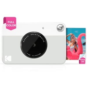 KODAK Printomatic Digital Instant Print Camera - Full Color Prints On ZINK 2x3" Sticky-Backed Photo Paper (Grey) Print Memories Instantly