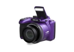 Minolta 20 Mega Pixels 40x Optical Zoom Digital Camera with 1080p FHD Video Purple